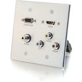 GENERIC C2G HDMI,VGA,3.5mm,Composite Video and Stereo Audio Pass-through Wall Plate Aluminum
