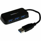 STARTECH.COM StarTech.com Portable 4 Port SuperSpeed Mini USB 3.0 Hub - Black