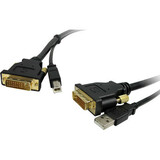 COMPREHENSIVE Comprehensive Standard Series DVI Male to Male with USB Cable 3ft