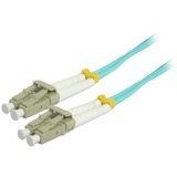 COMPREHENSIVE Comprehensive 1M 10Gb LC/LC Duplex 50/125 Multimode Fiber Patch Cable - Aqua