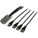 STARTECH.COM StarTech.com 2m Serial Attached SCSI SAS Cable - SFF-8470 to 4x eSATA