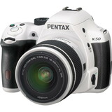 PENTAX U.S.A Pentax K-50 16.3 Megapixel Digital SLR Camera (Body with Lens Kit) - 18 mm - 55 mm - White