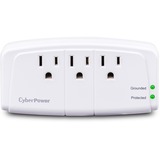 CYBERPOWER CyberPower CSB300W Essential 3-Outlets Surge Suppressor Wall Tap Plug
