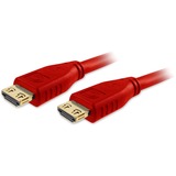 COMPREHENSIVE Comprehensive Pro AV/IT High Speed HDMI Cable with ProGrip, SureLength, CL3- Deep Red 1.5ft