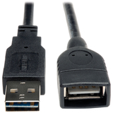 TRIPP LITE Tripp Lite Universal Reversible USB 2.0 A-Male to A-Female Extension Cable - 10ft
