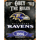 PARTY ANIMAL Party Animal Ravens Vintage Metal Sign