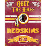 PARTY ANIMAL Party Animal Redskins Vintage Metal Sign