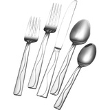 LIFETIME BRANDS Towle Minaj Frost 20 Piece Flatware Set, 18/0