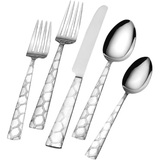 LIFETIME BRANDS International Silver Link 20 Piece Flatware Set, 18/0