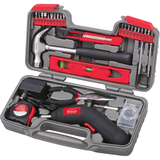 APOLLO Apollo 69 Piece Household Tool Kit with 4.8 V Cordless Screwdriver