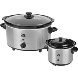 KALORIK Kalorik 4.75 QT Stainless Steel Slow Cooker and 0.75 QT Dipper