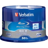 VERBATIM Verbatim Blu-ray Recordable Media - BD-R - 6x - 25 GB - 50 Pack Spindle