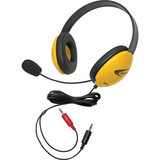 ERGOGUYS Califone Yellow Stereo Headphone w/ Mic Dual 3.5mm Plug Via Ergoguys