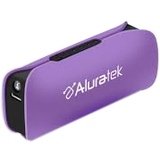 ALURATEK Aluratek 2600 mAh Portable Battery Charger with LED Flashlight - Purple