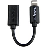 STARTECH.COM StarTech.com Black Micro USB to Apple 8-pin Lightning Connector Adapter for iPhone / iPod / iPad