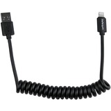 STARTECH.COM StarTech.com 0.6m (2ft) Coiled Black Apple 8-pin Lightning Connector to USB Cable for iPhone / iPod / iPad