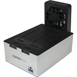 STARTECH.COM StarTech.com USB 3.0 Dual SATA Hard Drive Docking Station with integrated Fast Charge USB Hub UASP support and Fan - Black