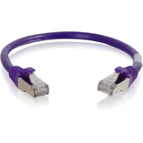 C2G C2G 6in Cat6 Snagless Shielded (STP) Network Patch Cable - Purple