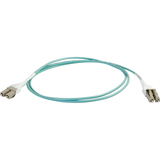 C2G C2G 1m LC Uniboot 10Gb 50/125 OM3 Duplex Multimode PVC Fiber Optic Cable - Aqua