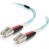 C2G C2G 8m LC-LC 40/100Gb 50/125 OM4 Duplex Multimode PVC Fiber Optic Cable - Aqua