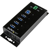 STARTECH.COM StarTech.com 4 Port Metal Industrial SuperSpeed USB 3.0 Hub with Surge Protection - Mountable