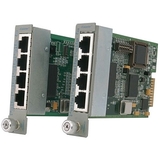 image of Omnitron iConverter 4Tx 10/100 Managed Ethernet Switch module - 4 x 10/100Base-TX - Expansion Module