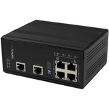 STARTECH.COM StarTech.com 6 Port Unmanaged Industrial Gigabit Ethernet Switch with 4 PoE+ Ports - DIN Rail / Wall-Mountable