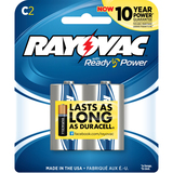 RAYOVAC Rayovac 814-2F Mercury Free Alkaline Batteries, C 2 Pk