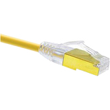 UNIRISE USA, LLC Unirise Clearfit Gold Cat6a Patch Cable, Yellow, Snagless, 5ft