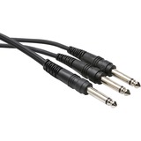 HOSA Hosa Technology Y Cable, 1/4 in TS to Dual 1/4 in TS, 5 ft