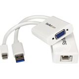 STARTECH.COM StarTech.com MacBook Pro VGA and Gigabit Ethernet Adapter Kit - MDP to VGA - USB 3.0 to GbE - White