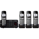 PANASONIC Panasonic KX-TGE244B DECT 6.0 1.90 GHz Cordless Phone - Black