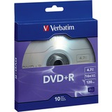 VERBATIM AMERICAS LLC Verbatim DVD+R 4.7GB 16X 10pk Bulk Box