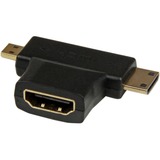 STARTECH.COM StarTech.com HDMI 2-in-1 T-Adapter - HDMI to HDMI Mini or HDMI Micro Combo Adapter - F/M