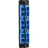 BLACK BOX Black Box High-Density Adapter Panel, Ceramic Sleeves, (6) SC Duplex Pairs, Blue