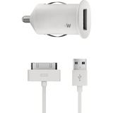 GENERIC Just Wireless USB Car Charger with 30-Pin Connector for iPad; iPhone and iPod