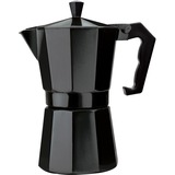 EPOCA Primula 6 Cup Aluminum Stovetop Espresso Maker - Black