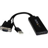 STARTECH.COM StarTech.com VGA to HDMI Adapter with USB Audio & Power - Portable VGA to HDMI Converter - 1080p