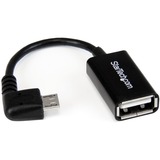 STARTECH.COM StarTech.com 5in Right Angle Micro USB to USB OTG Host Adapter M/F