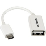 STARTECH.COM StarTech.com 5in White Micro USB to USB OTG Host Adapter M/F