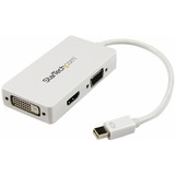 STARTECH.COM StarTech.com Mini DisplayPort to VGA / DVI / HDMI Adapter - All-in-One mDP Converter For MacBook - White