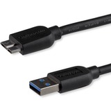 STARTECH.COM StarTech.com 0.5m (20in) Slim SuperSpeed USB 3.0 A to Micro B Cable - M/M