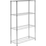 HONEY-CAN-DO Honey-can-do SHF-01456 NSF Urban Shelving 4-Tier Adjustable Storage Shelving Unit, Chrome