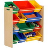 HONEY-CAN-DO Honey-can-do SRT-01602 Kids Toy Organizer and Storage Bins, Natural/Primary