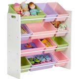 HONEY-CAN-DO Honey-can-do SRT-01603 Kids Toy Organizer and Storage Bins, White/Pastel