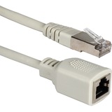 QVS QVS Premium CAT5e/RJ45 PortSaver Shielded Gray Extension Cable