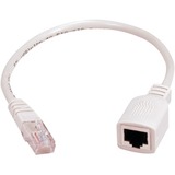 QVS QVS Premium CAT5e/RJ45 PortSaver Shielded Gray Extension Cable