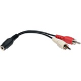 TRIPP LITE Tripp Lite 6 Inch 3.5mm Mini Stereo to Two RCA Audio Y Splitter Adapter Cable