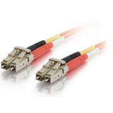 C2G 1m LC-LC 50/125 OM2 Duplex Multimode PVC Fiber Optic Cable - Orange