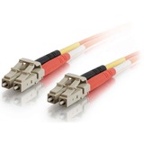 C2G 2m LC-LC 50/125 OM2 Duplex Multimode PVC Fiber Optic Cable - Orange